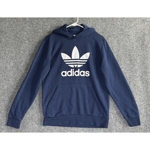 ADIDAS Trefoil Hoodie -Navy Blue/White Logo - Adult Small - Youth XL